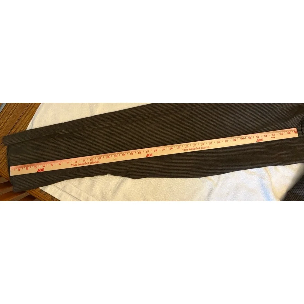 MEZZANOTTE UOMO Men's Dark Brown Flat Front Corduroy Pants Size 38x36‎ Unhemmed
